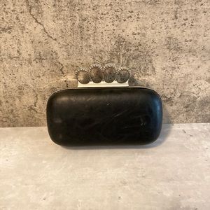 Studded Brass knuckle handle clutch